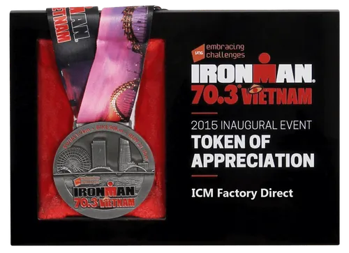 Ironman 70.3 Vietnam medal display